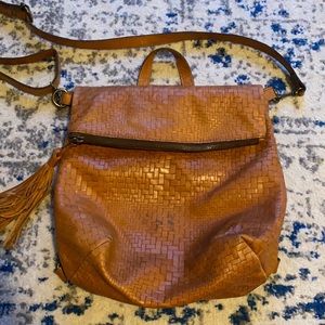 Patricia Nash Backpack Crossbody Bag 12” wide x 14” tall with flap folded over.